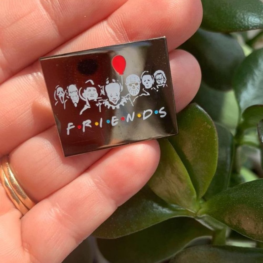 Brand new “Friends” enamel pin featuring horror movie Halloween villains - Picture 2 of 4